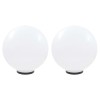 Lămpi glob cu LED, 2 buc., 50 cm, PMMA, sferic