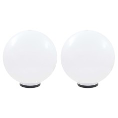 Lămpi glob cu LED, 2 buc., 50 cm, PMMA, sferic