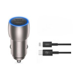 Incarcator auto SMART Quick charge USB PD 40W type C + cablu lightning compatibil Iphone Cod: XO-CC51-Q189A