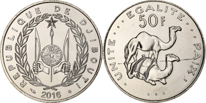 Djibouti 2016 - 50 francs UNC