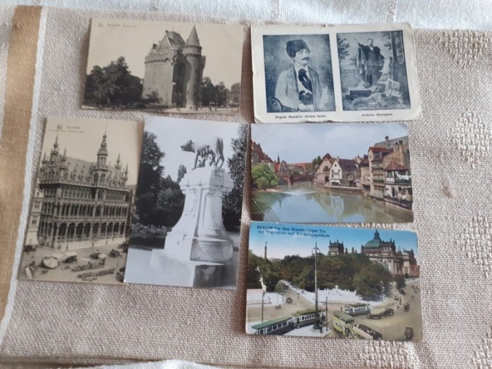 LOT CARTI POSTALE PERIOADA INTERBELICA, 5+1, NECIRCULATE