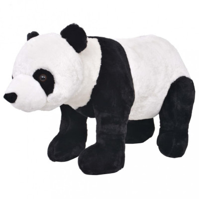 vidaXL Jucărie de pluș urs panda &amp;icirc;n picioare, negru și alb, XXL foto