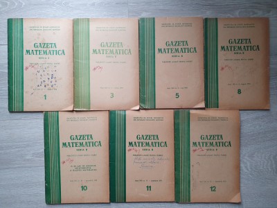 GAZETA MATEMATICA 1970 Nr. 1, 3, 5, 8, 10, 11, 12 foto