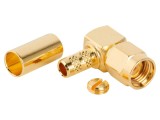 Conector RP-SMA mamă unghi 90&deg; 50&Omega; pe cablu