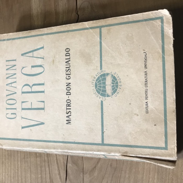 Carte 1113 GIOVANNI VERGA MASTRO DON GESUALDO