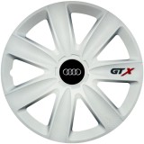 Set 4 Capace Roti GTX Alb R15, Compatibil Cu Audi, Autohelix MSA