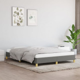 vidaXL Cadru de pat, gri &icirc;nchis, 140x190 cm, material textil