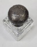 Calimara din cristal si montura din argint, Franta, cca. 1900