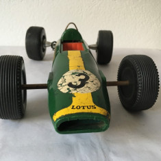 Masina masinuta Gama West Germany Ford Lotus Nr. 3, verde, 31 cm, jucarie veche