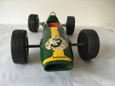 Masina masinuta Gama West Germany Ford Lotus Nr. 3, verde, 31 cm, jucarie veche foto