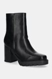 Answear Lab botine femei, culoarea negru, cu toc drept, izolat