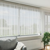 vidaXL Perdele cu perdele Floral Alb 600 x 140 cm Poliester