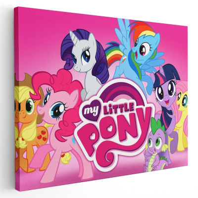 Tablou afis Micul Meu Ponei My Little Pony desene animate 2220 Tablou canvas pe panza CU RAMA 30x40 cm foto