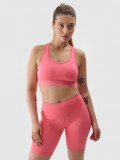 Colanți de ciclism din materiale reciclate pentru femei - culoarea coral, 4F Sportswear