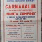 Afis Carnavalul folcloric-studentesc Nunta Zamfirei 1971