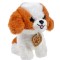 Caine din plus, medalion cu urme de labute, 10X12x15 cm, alb cu maro, ConceptSeller
