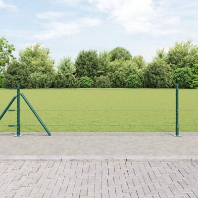 Gard Hexagonal vidaXL Verde 0,6x10 m Oțel foto