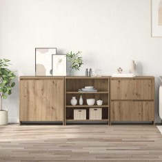 vidaXL Bufeturi 3 pcs stejar artizanal 70 x 41 x 75 cm Lemn compozit