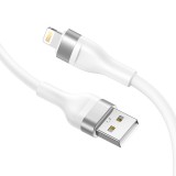 Lito - Data Cable (LD02) - USB to Lightning Fast Charging 2.4A, Tangle-free, 1.2m - White