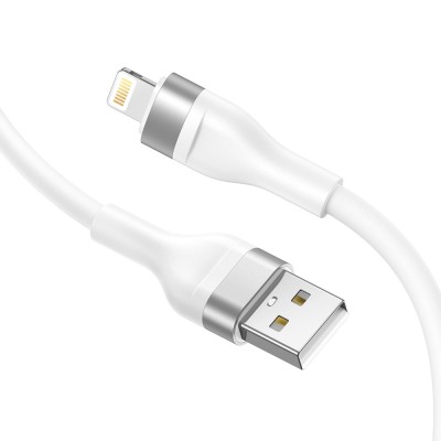 Lito - Data Cable (LD02) - USB to Lightning Fast Charging 2.4A, Tangle-free, 1.2m - White foto