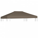 Acoperiș pentru pavilion, 3 x 3 m, gri taupe, 310 g/m&sup2;