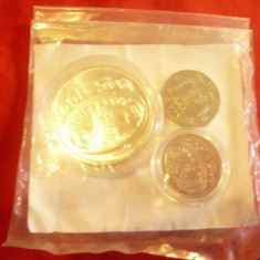 Set Monede FAO -contine : 100 lei 1995 argint 27,5g +2 monede diferite 10 lei NC