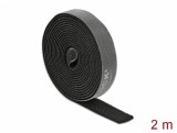 Rola cu arici 2m x 15mm Negru, Delock 18383