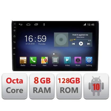 Navigatie Audi A4 B6 F-050 Octa Core cu Android Radio Bluetooth Internet GPS WIFI DSP 8+128GB 4G v1 CarStore Technology