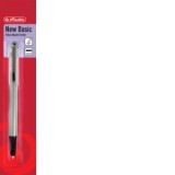 Stilou New Basic, penita M, albastru pastel, blister