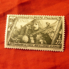 Timbru Italia 1932 - 10 Ani de la marsul asupra Romei , val. 2,75L