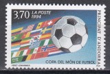 Andorra franceza 1994 - Cupa Mondială de fotbal SUA, MNH
