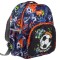 Ghiozdan gradinita 3D My Way, model minge de fotbal, negru-albastru