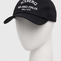 Iceberg șapcă de baseball din bumbac culoarea negru, cu imprimeu