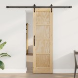 Ușa glisantă cu set hardware 61x198.5 cm din lemn masiv de pin