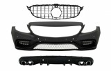Bara fata Mercedes C-Class W205 S205 C63 Design cu grila crom si difuzor