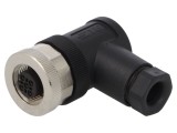 Conector M12 mamă, 4 pini, 250V, unghi 90&deg;, IP67 - TE Connectivity