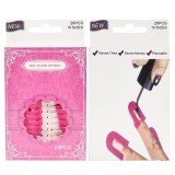 Set 26 buc Sabloane Reutilizabile pentru Oja, Cyrax, pentru Manichiura Ingrijita, fara Depasire Margini, Protectie Cuticula, 10 Marimi, din Plastic, R