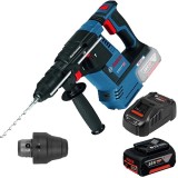 Bosch GBH 18V-26 F + GBA + GAL 1880 CV - Rotopercutor SDS-Plus 2.6 J mandrina interschimbabila + Set acumulator si incarcator Li-Ion 18 V 5 Ah