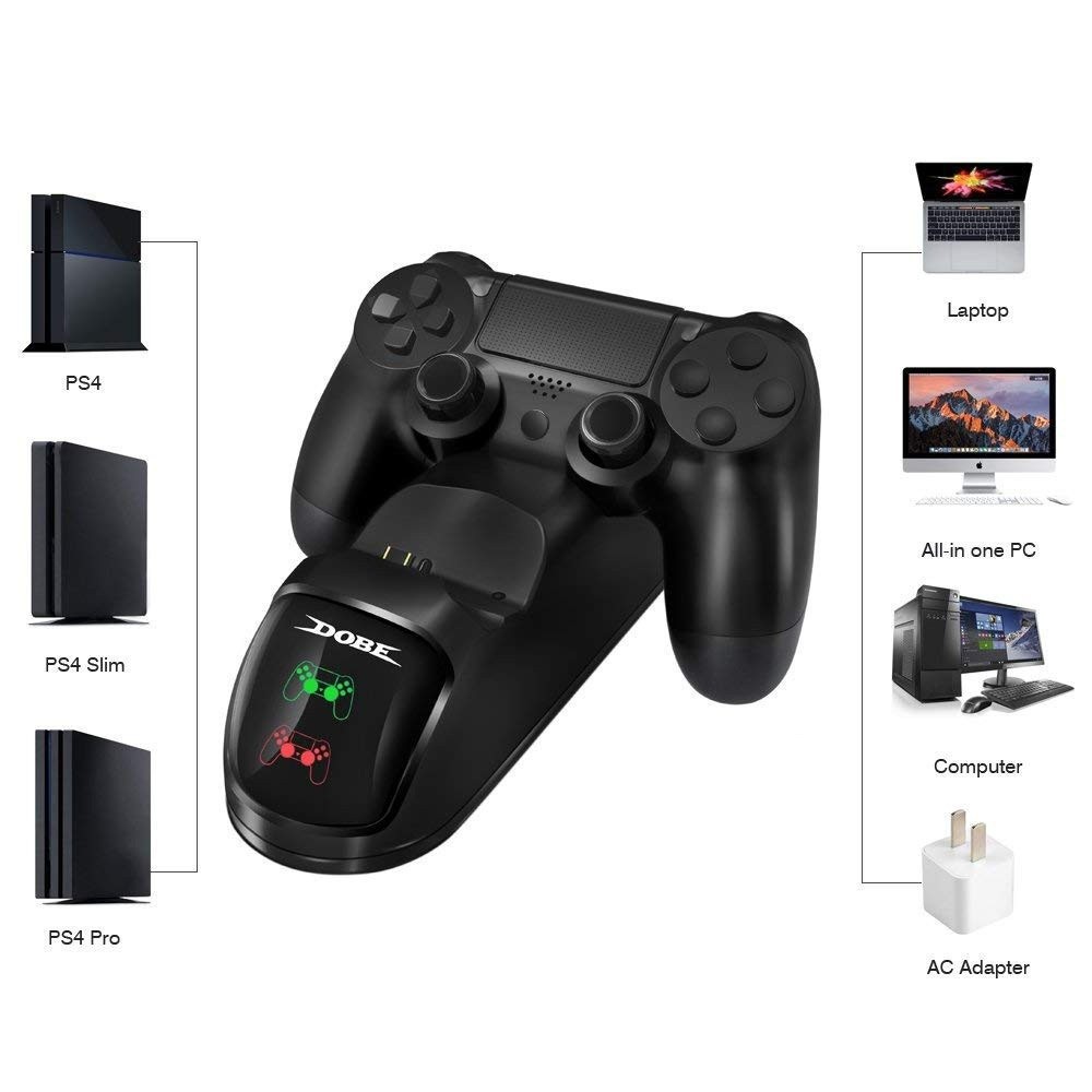 Dock incarcator dual pentru controller maneta PlayStation 4 PS4 PS4 Slim  PS4 Pro | Okazii.ro