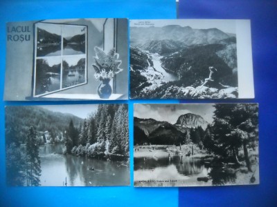 HOPCT LOT NR 211 LACUL ROSU - JUD HARGHITA -4 CARTI POSTALE-RPR-CIRCULATE foto