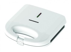 SANDWICH MAKER HEINNER SM-K750FGWH, Putere 750W, Capacitate: 2 sandwich-uri, Placi antiadezive fixe tip grill, Alb