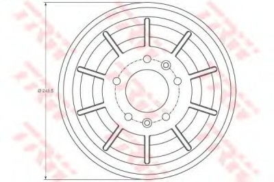 Tambur frana PEUGEOT EXPERT caroserie (VF3A, VF3U, VF3X) (2007 - 2016) TRW DB4405 foto