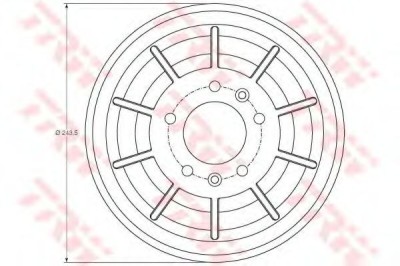 Tambur frana FIAT SCUDO (272, 270) (2007 - 2016) TRW DB4405 foto