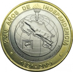 Costa Rica 500 Colones 2021 (Bicentenary of Independence) 28 mm KM-241 UNC !!!