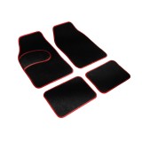 Set 4 covorase auto universale, RoGroup, mocheta bordurata, Rosu