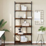 vidaXL Bibliotecă cu 6 niveluri, stejar fumuriu, 76x32x192 cm, lemn 833947