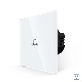 Luxion Intrerupator Sonerie Touch Alb Incastrat Sticla IP44 Model LX-MT-B101G-W