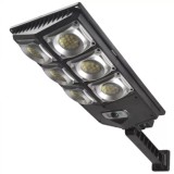 Lampa Solara Stradala 60W cu Telecomanda, 180 SMD, Acumulator, Senzor Miscare, 3 Moduri Iluminare, IP65