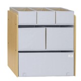 Organizator din material reciclat pentru jucarii, 3 Sprouts, Gri