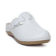 Saboți Reglabili din Piele Albă cu Tehnologie Gel 154864